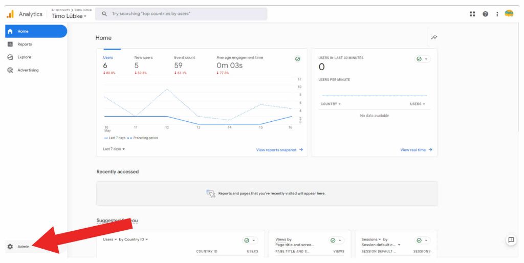 Schritt 1 Google Analytics