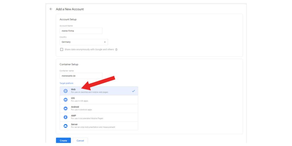 Schritt 2 Tagmanager