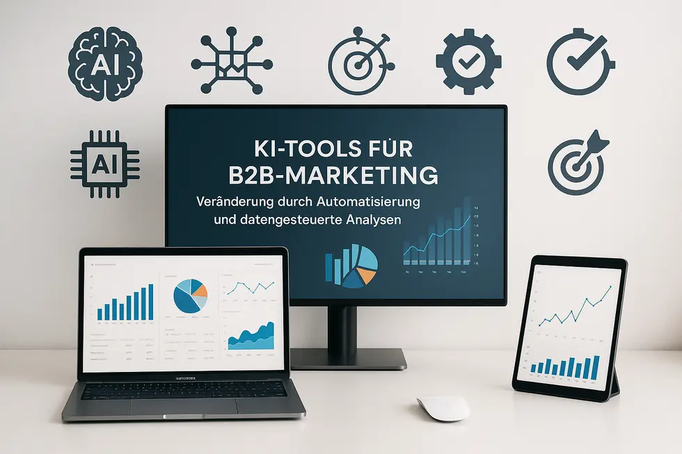Zukunftsvision des Marketings mit KI-Integration.