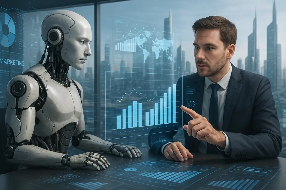 Visualisierung der Big Data Analyse im Marketing.