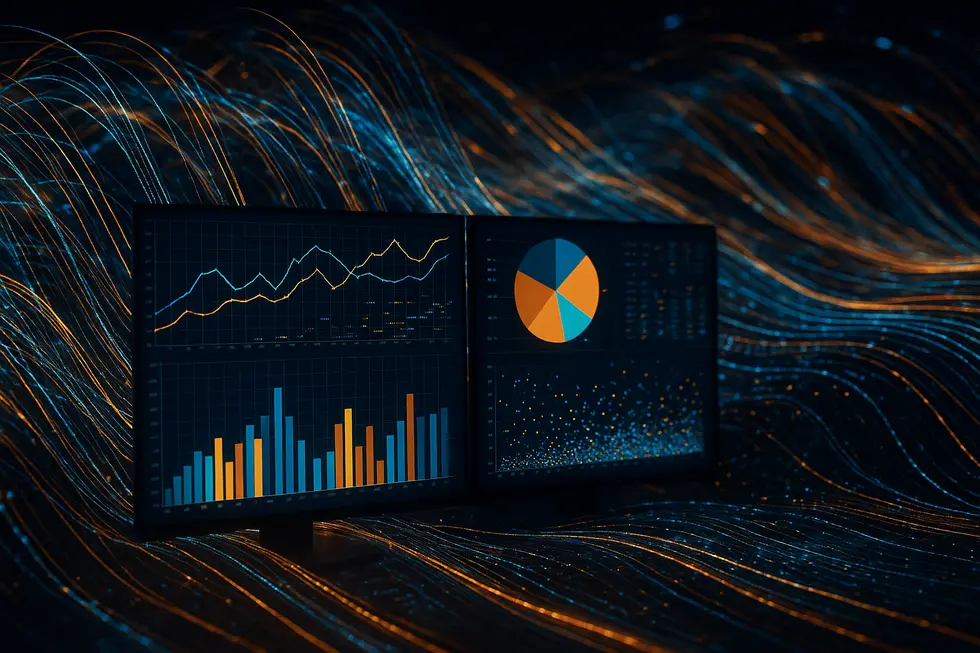 Visualisierung der Big Data Analyse im Marketing.