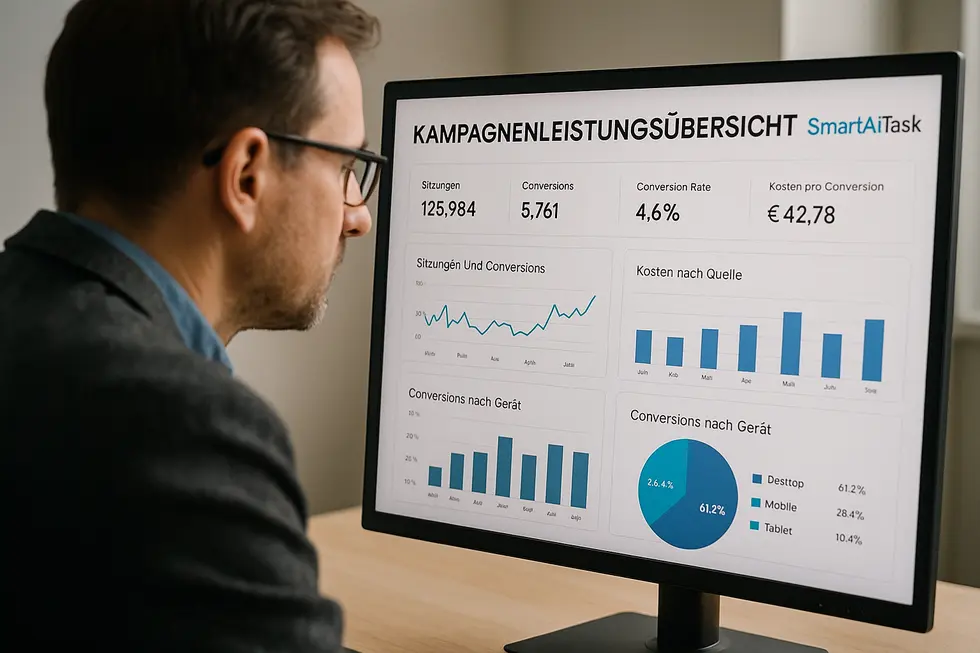 Marketingexperten nutzen KI-Tools für effektive Kampagnenplanung.
