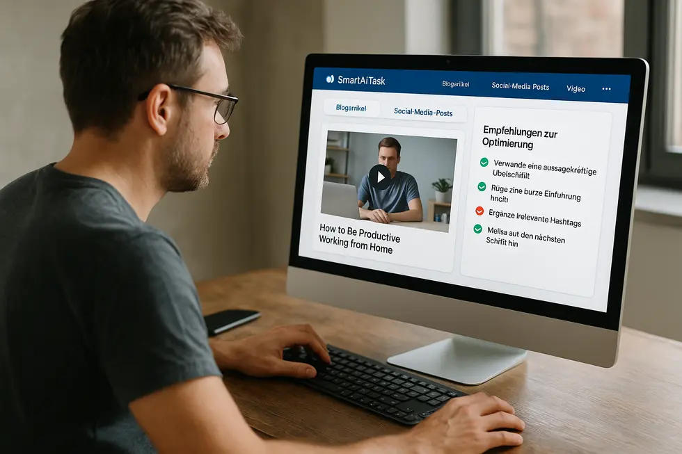 Grafische Darstellung von Content-Recycling mit SmartAiTask.