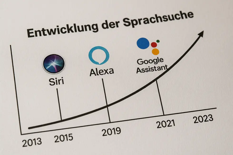 Die fortschreitende Entwicklung der Sprachsuche in den letzten Jahren.