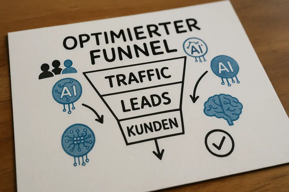 Optimiertes Funnel-Diagramm mit KI-gestützter Analyse.