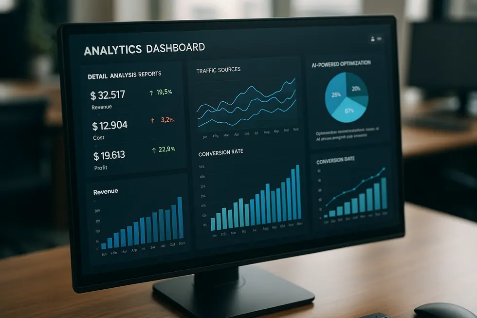 Analyse-Dashboard zur Optimierung von Marketingkampagnen mittels KI.