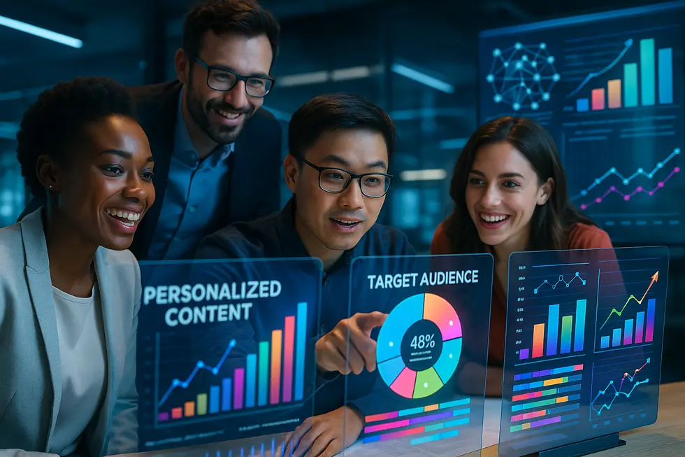 Ein Algorithmus analysiert Daten für personalisiertes Marketing.
