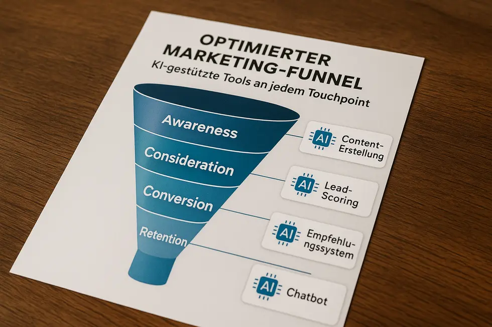 Visualisierung einer umfassenden Customer Journey durch verschiedene Touchpoints.