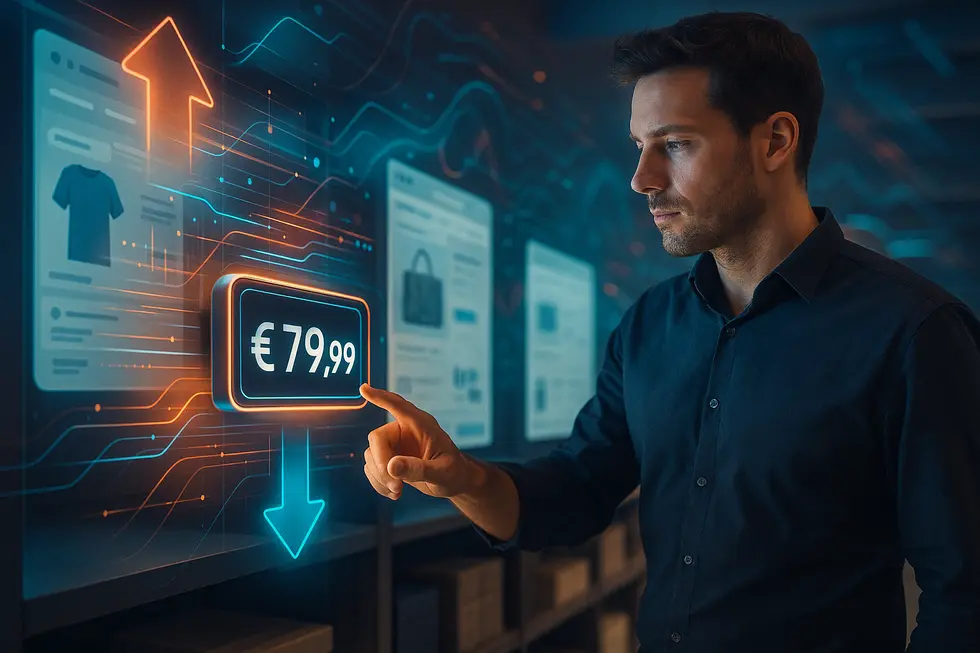 Diagramm des dynamischen Preisgestaltungsprozesses im E-Commerce