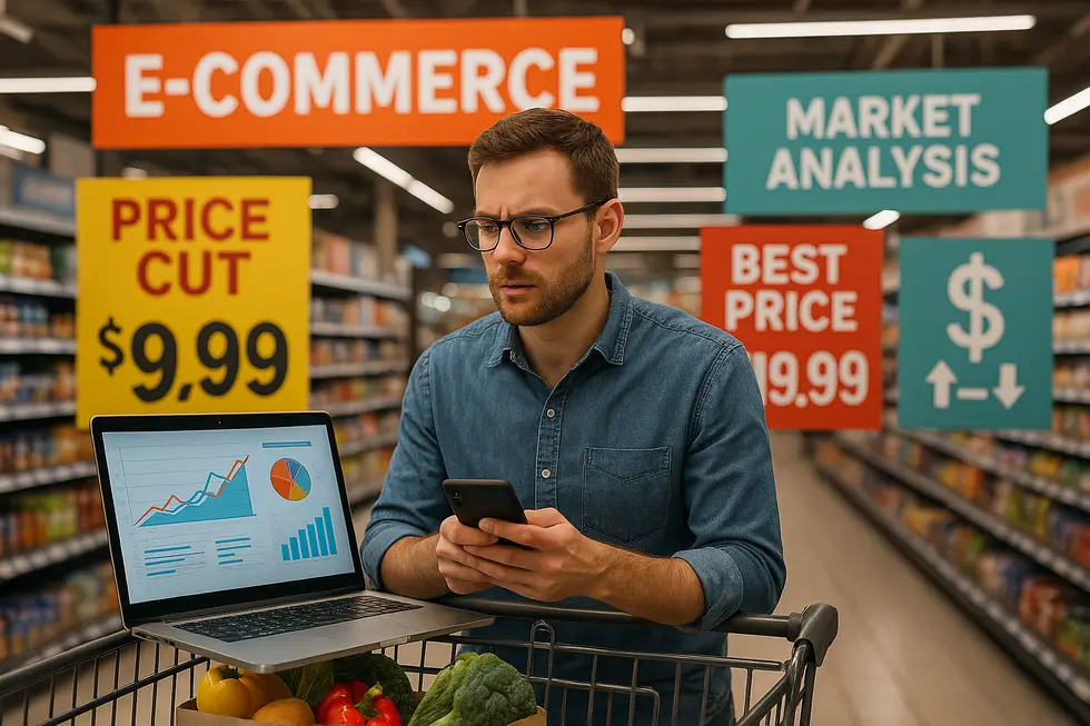 Diagramm des dynamischen Preisgestaltungsprozesses im E-Commerce