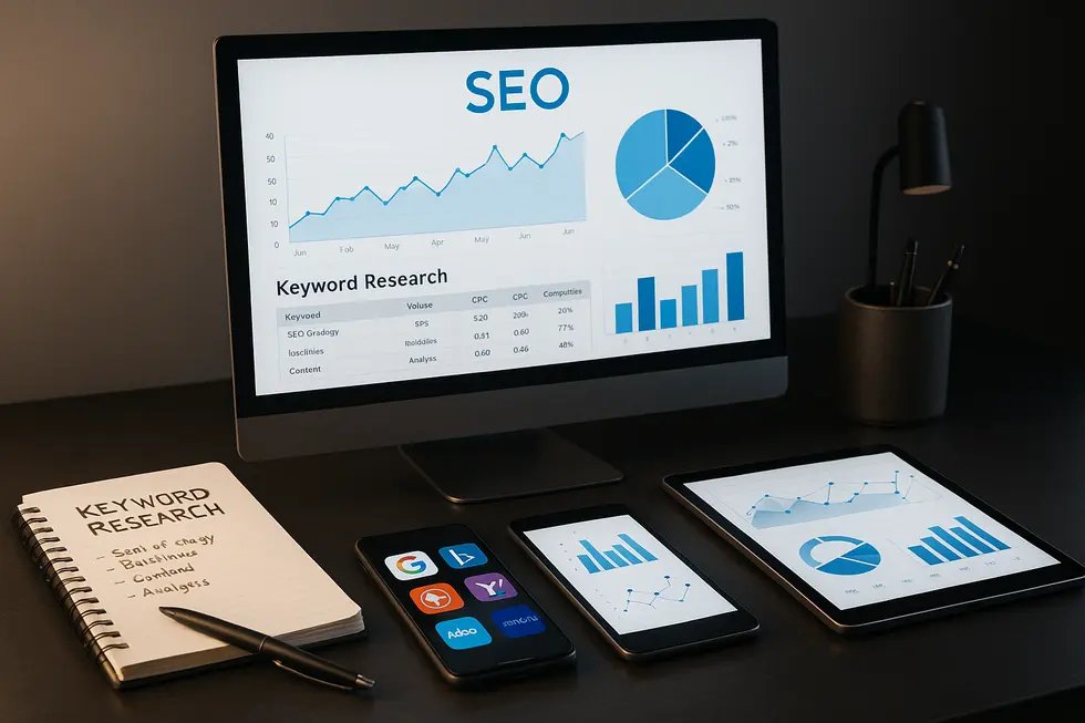 Dashboard mit Keyword-Metriken