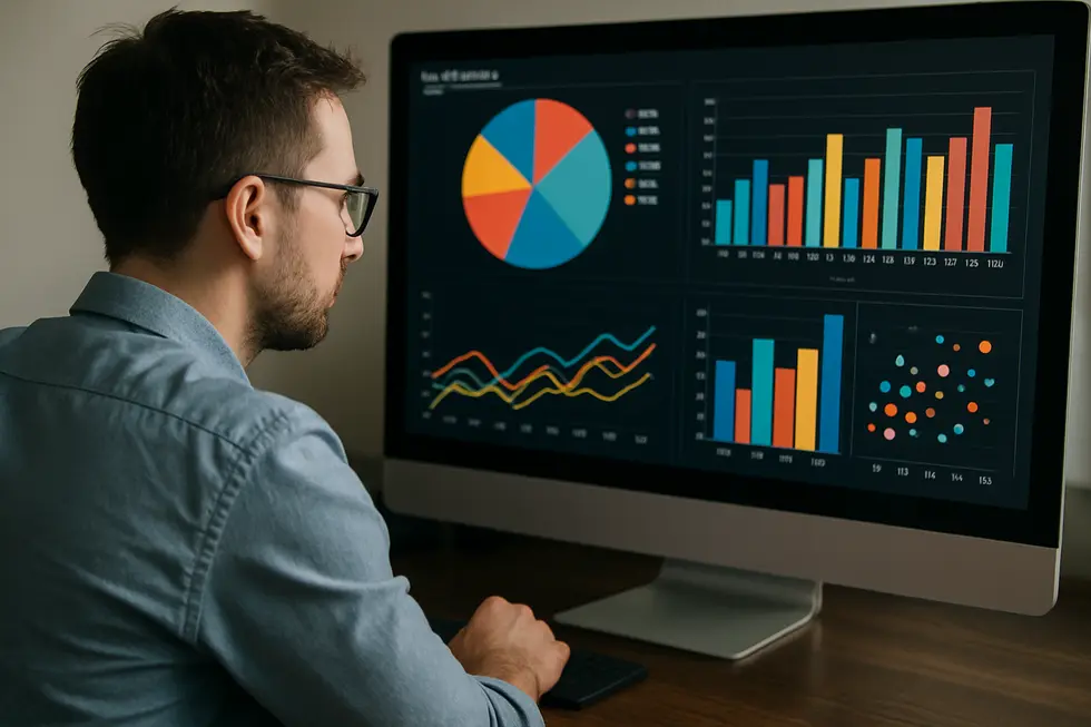 Datenanalyse-Dashboard zur Performance-Überwachung.