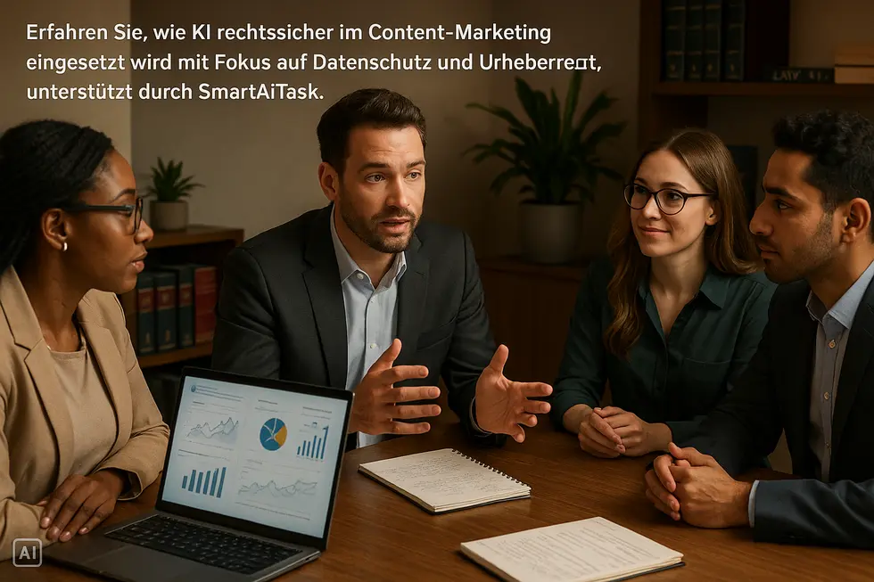 Visualisierung der Anwendungen von Künstlicher Intelligenz im Content-Marketing.