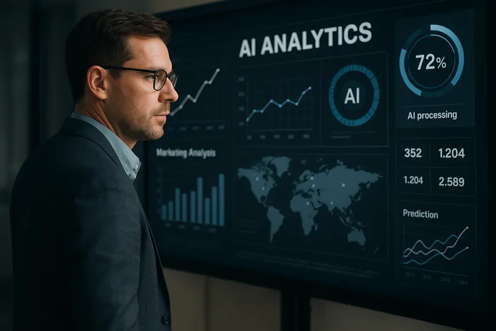 Künstliche Intelligenz im Einsatz für Content-Marketing-Strategien.
