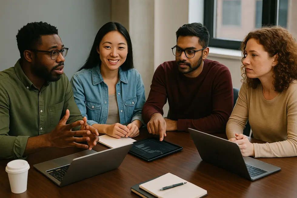 Diskussion über Onboarding-Herausforderungen im Content-Team.