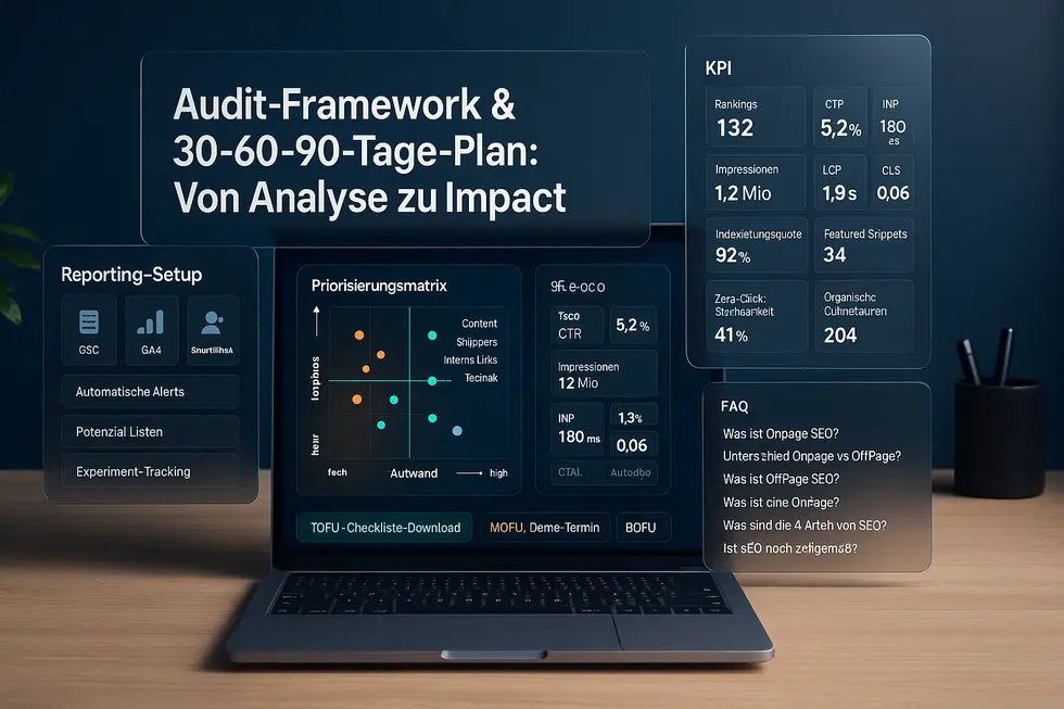 Audit-Framework & 30‑60‑90‑Tage‑Plan: Von Analyse zu Impact