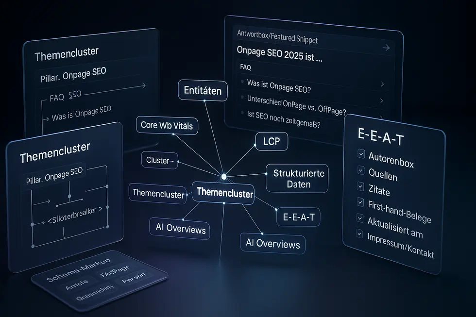 Semantic SEO 2.0: Entitäten, Themencluster und E‑E‑A‑T