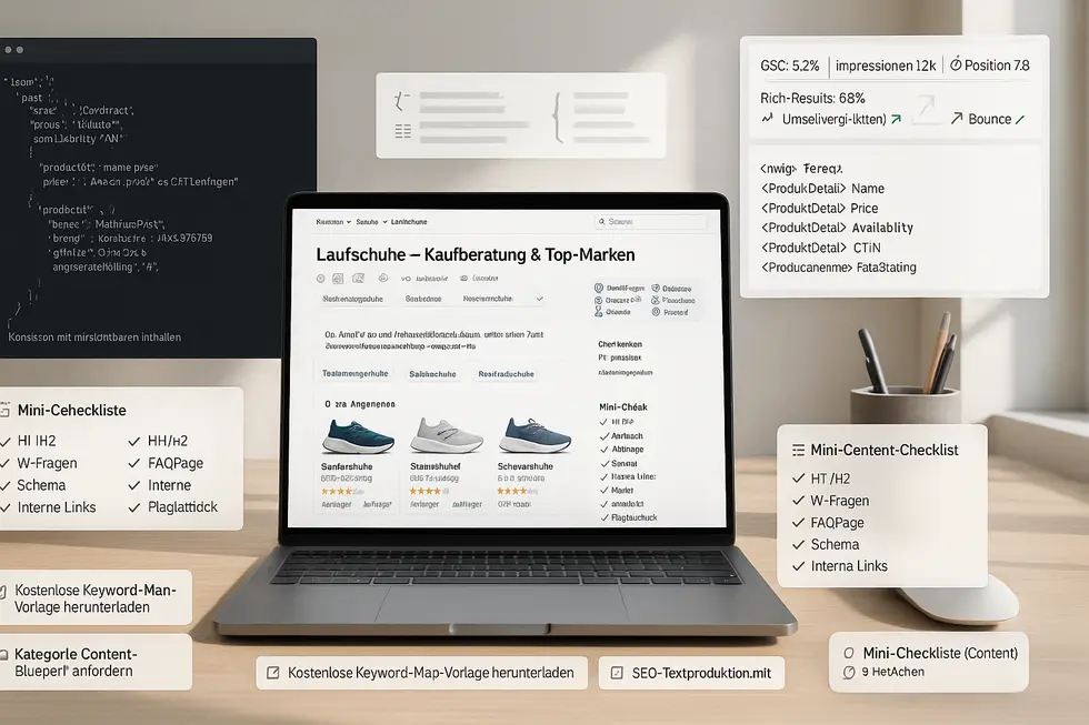 Content, Snippets und Schema: E-E-A-T für Kategorien & Produkte